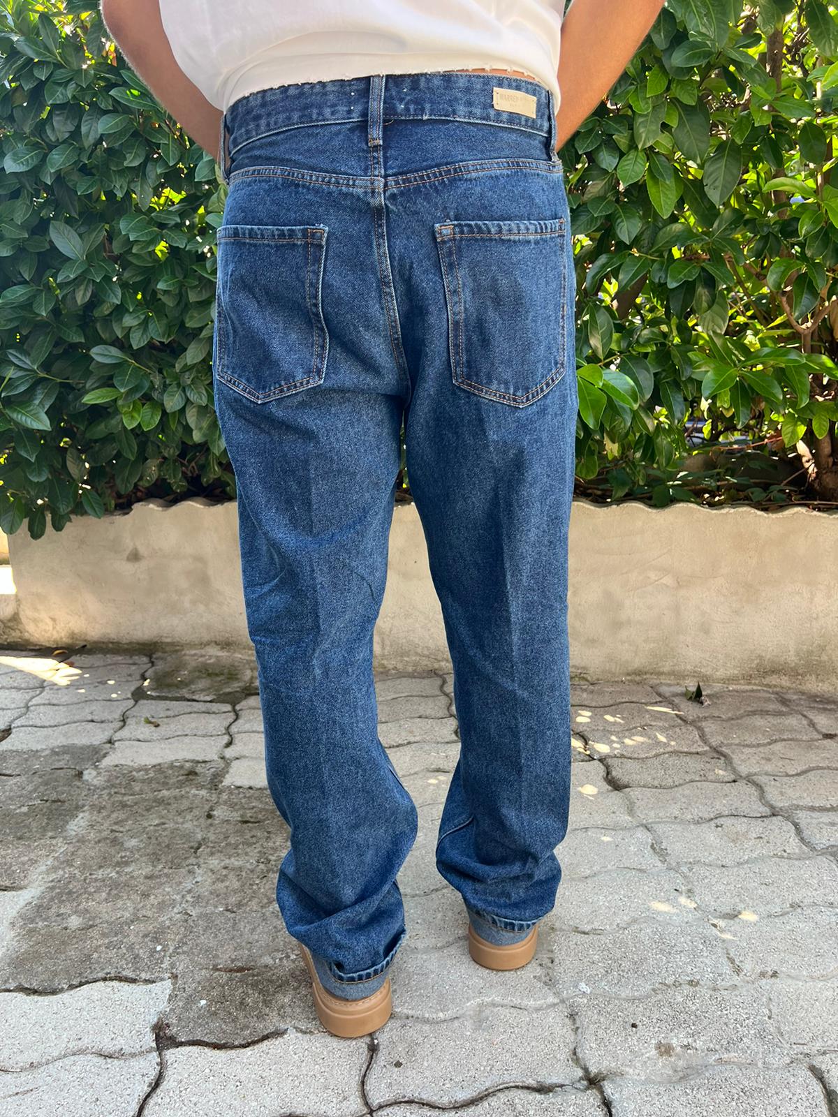 jeans baggy uomo slavato