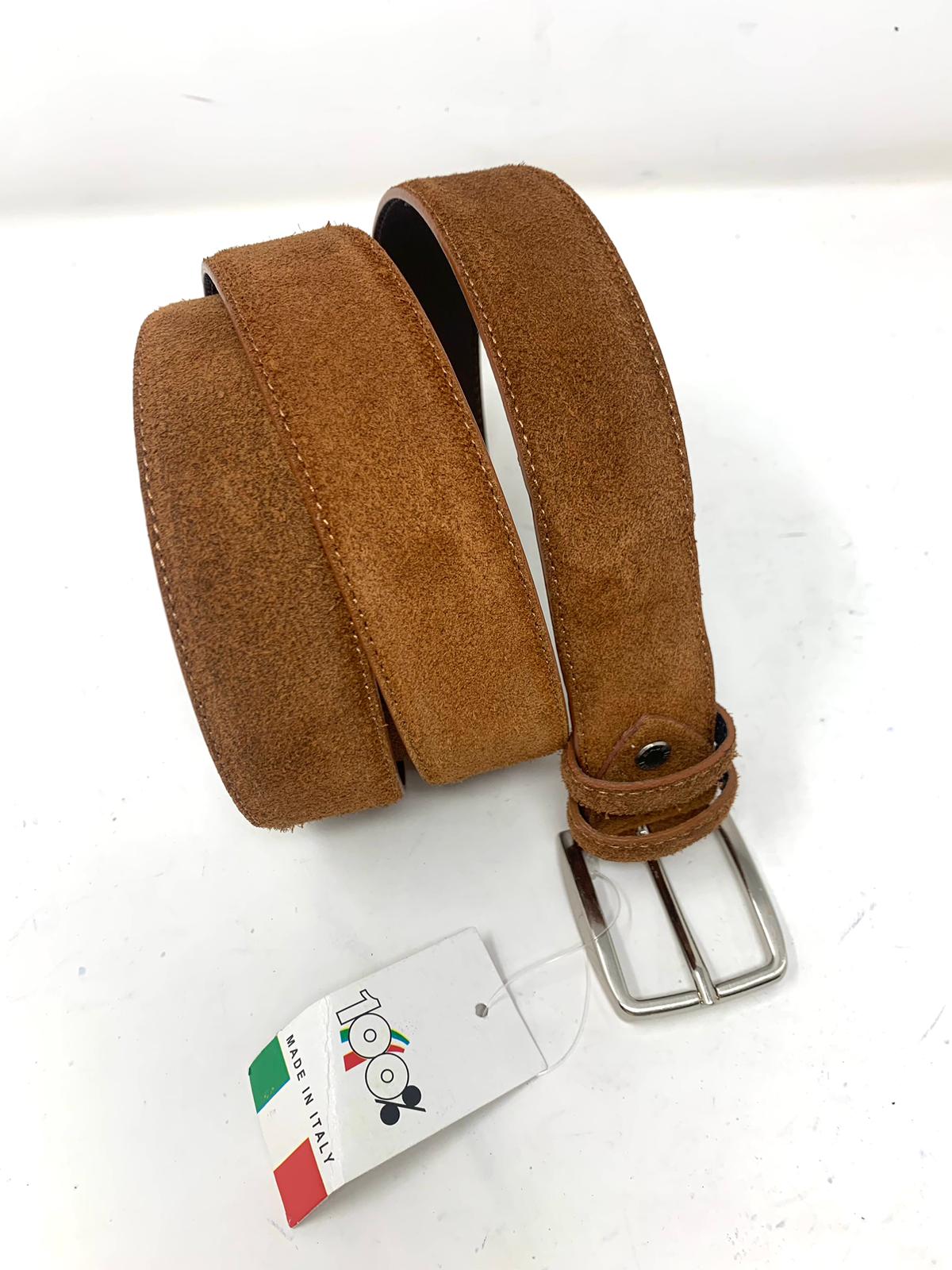 SUEDE leather belt made in Italy