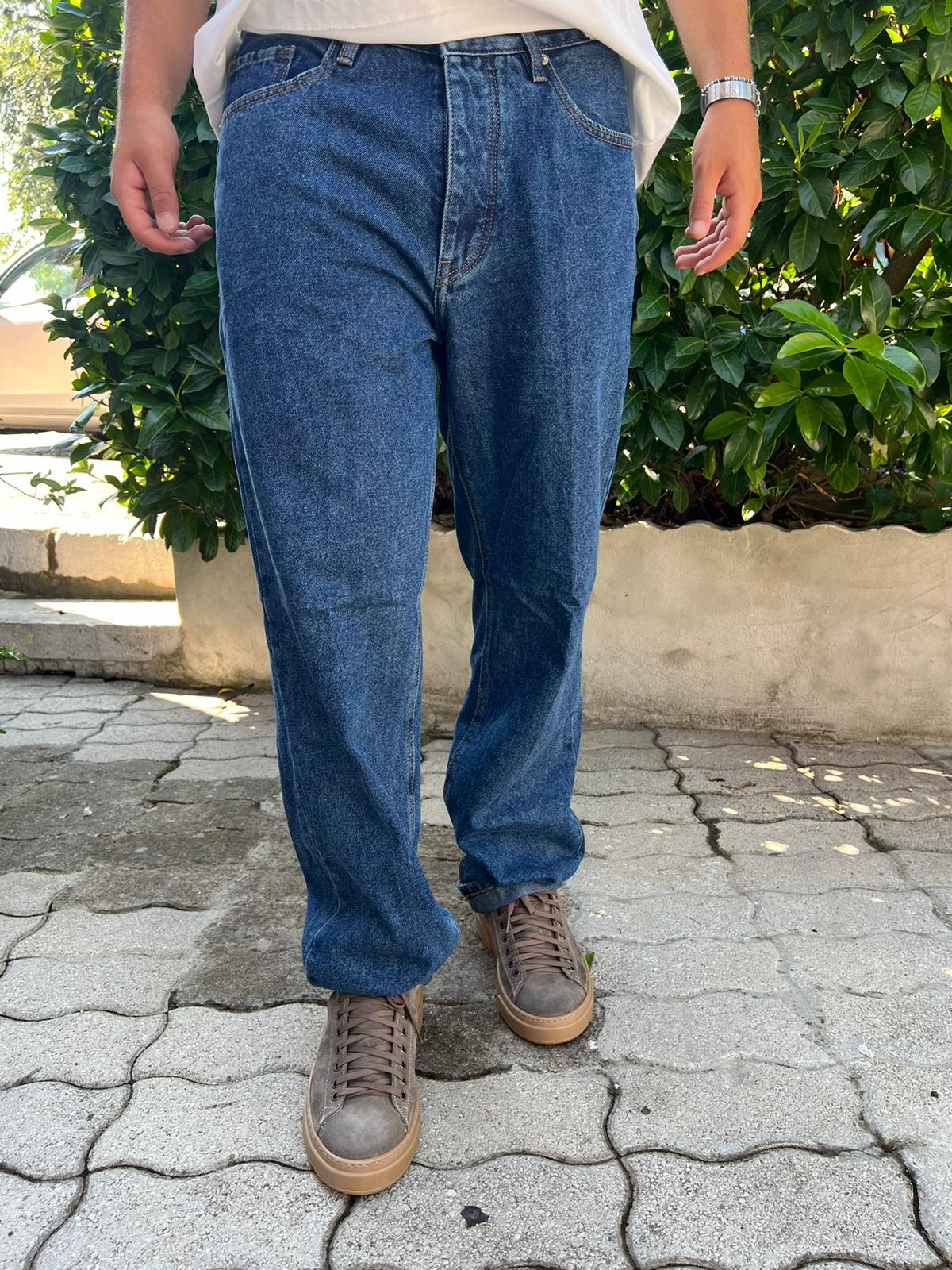 jeans baggy uomo slavato