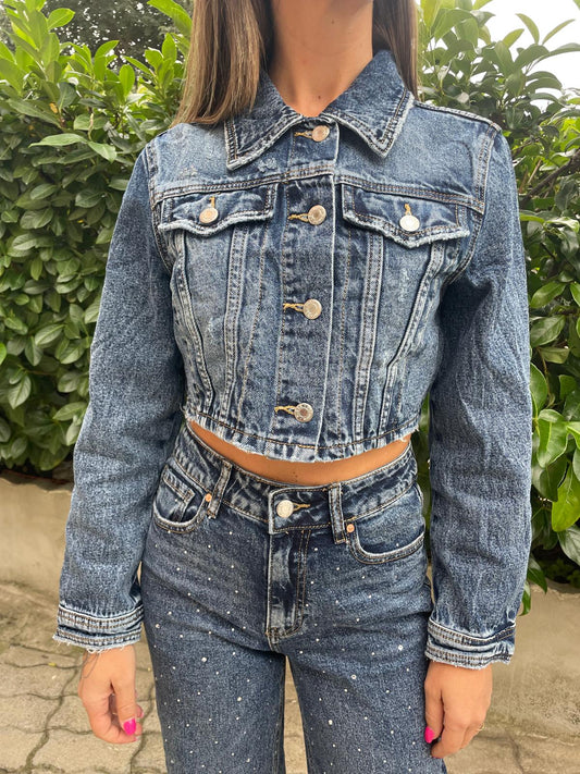 giubotto crop jeans